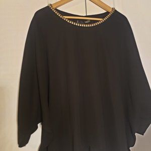 Black Blouse with golden details